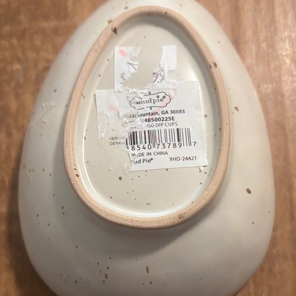 Mud Pie Speckled Egg-Shaped Ceramic Bowl - Picture 2 of 4